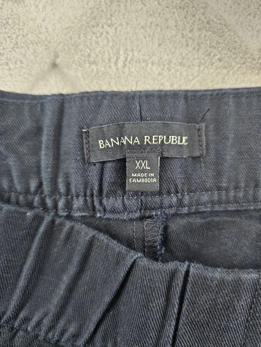 Banana Republic Black Cropped Pull-On Pants Womens 2XL Linen Blend